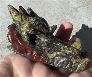 Dragon's Blood Jasper DRAGON Crystal Skull - Intuition, Growth