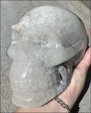 ~Super Sale~ Agate GEODE Crystal Skull with Dendritic inclusions, Vugs, Rainbows, "Floral" matrix!