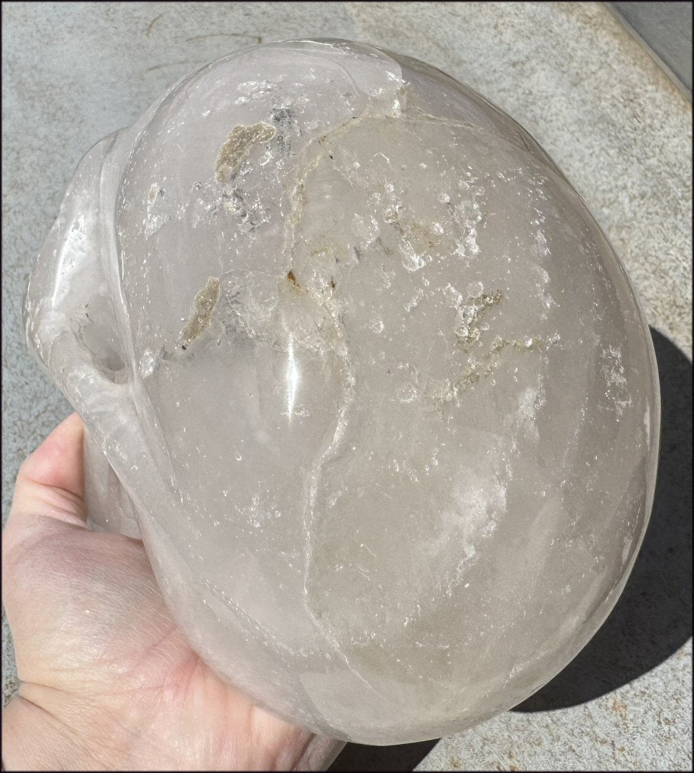 ~Super Sale!~ LifeSize Himalayan Quartz CRYSTAL SKULL with Portal Formation, Vugs, Organic matrix