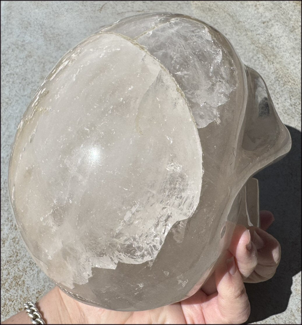 ~Super Sale!~ LifeSize Himalayan Quartz CRYSTAL SKULL with Portal Formation, Vugs, Organic matrix