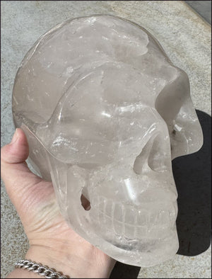 ~Super Sale!~ LifeSize Himalayan Quartz CRYSTAL SKULL with Portal Formation, Vugs, Organic matrix