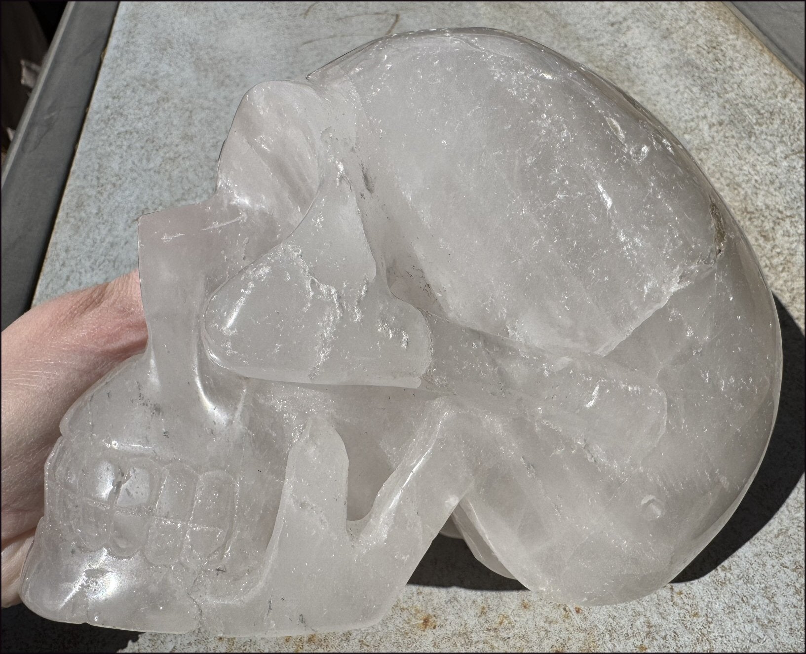 ~Super Sale!~ LifeSize Himalayan Quartz CRYSTAL SKULL with Portal Formation, Vugs, Organic matrix