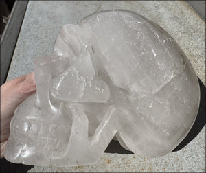 ~Super Sale!~ LifeSize Himalayan Quartz CRYSTAL SKULL with Portal Formation, Vugs, Organic matrix