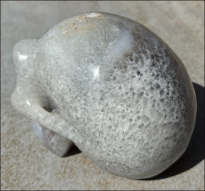 ~Super Sale!~ LifeSize Agate Geode Crystal Skull with Stardust Crown Chakra, Crystalline BLOSSOM formations