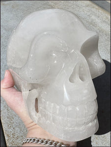 ~Super Sale~ LifeSize Himalayan Quartz Crystal Skull with Chlorite inclusions