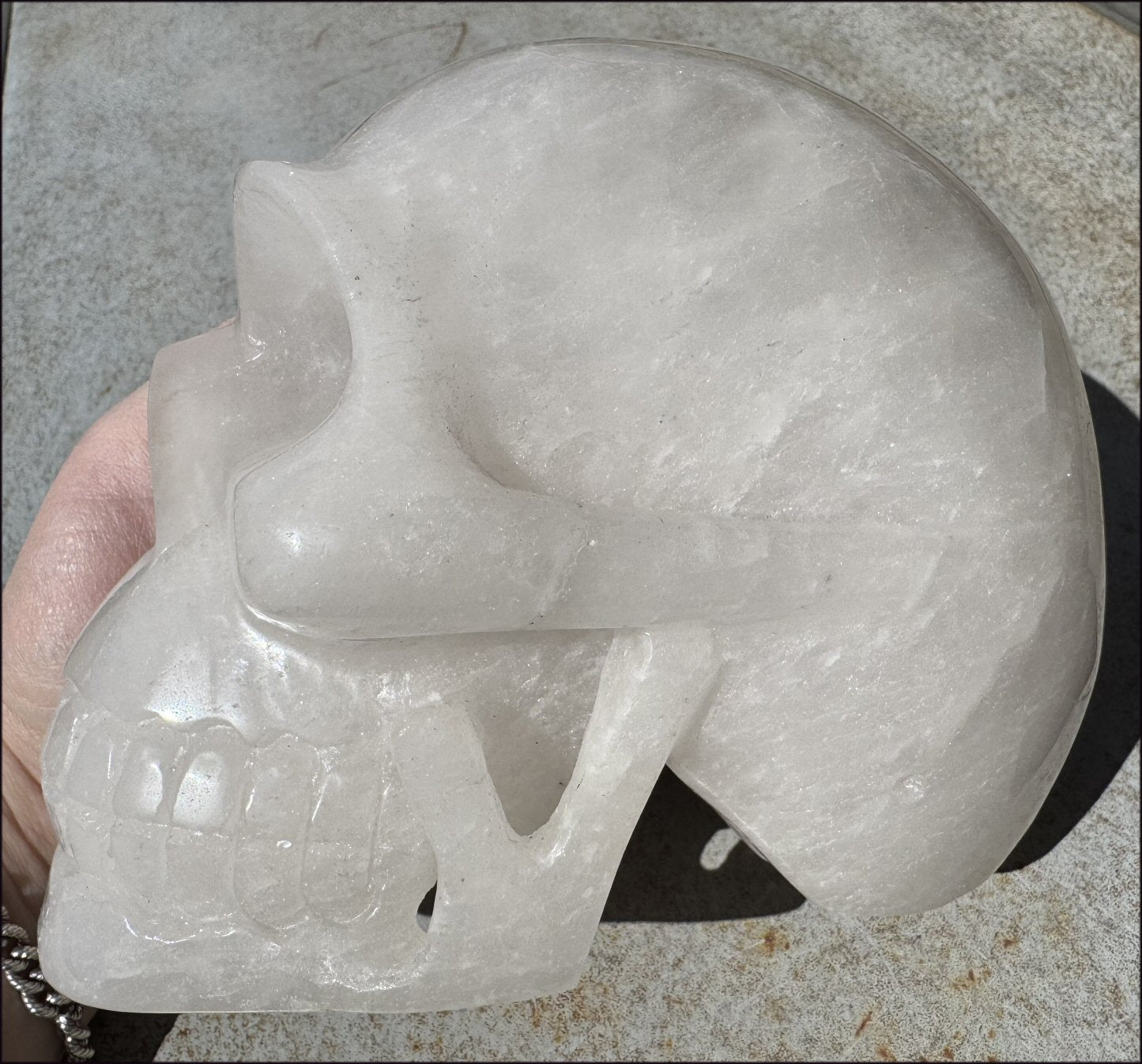 ~Super Sale~ LifeSize Himalayan Quartz Crystal Skull with Chlorite inclusions