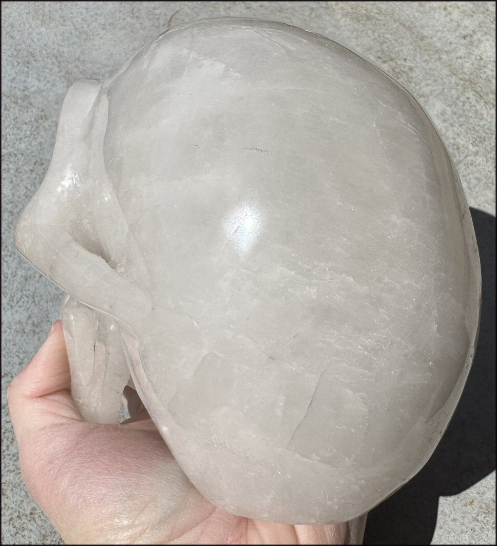 ~Super Sale~ LifeSize Himalayan Quartz Crystal Skull with Chlorite inclusions