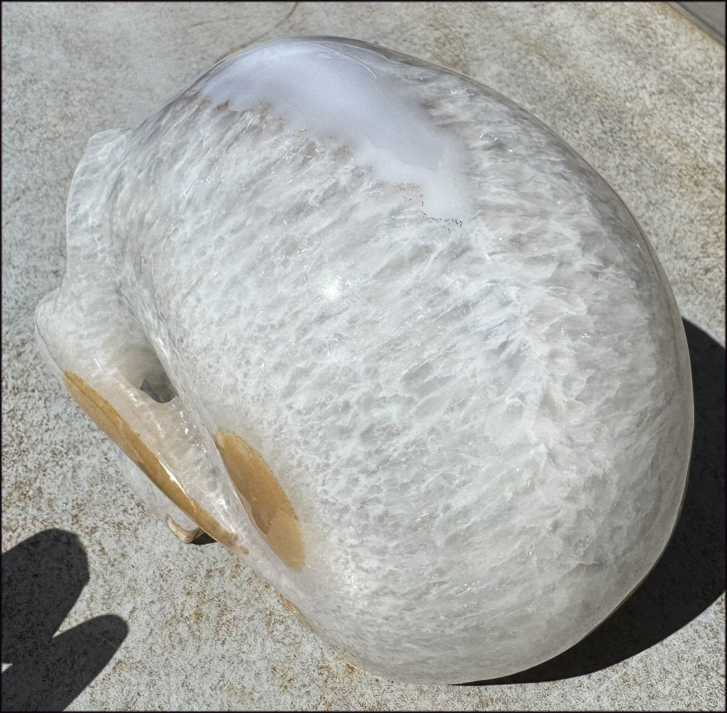 ~Super Sale~ LifeSize Agate GEODE Crystal Skull with Sparkly Druzy Lined Facial VUG!