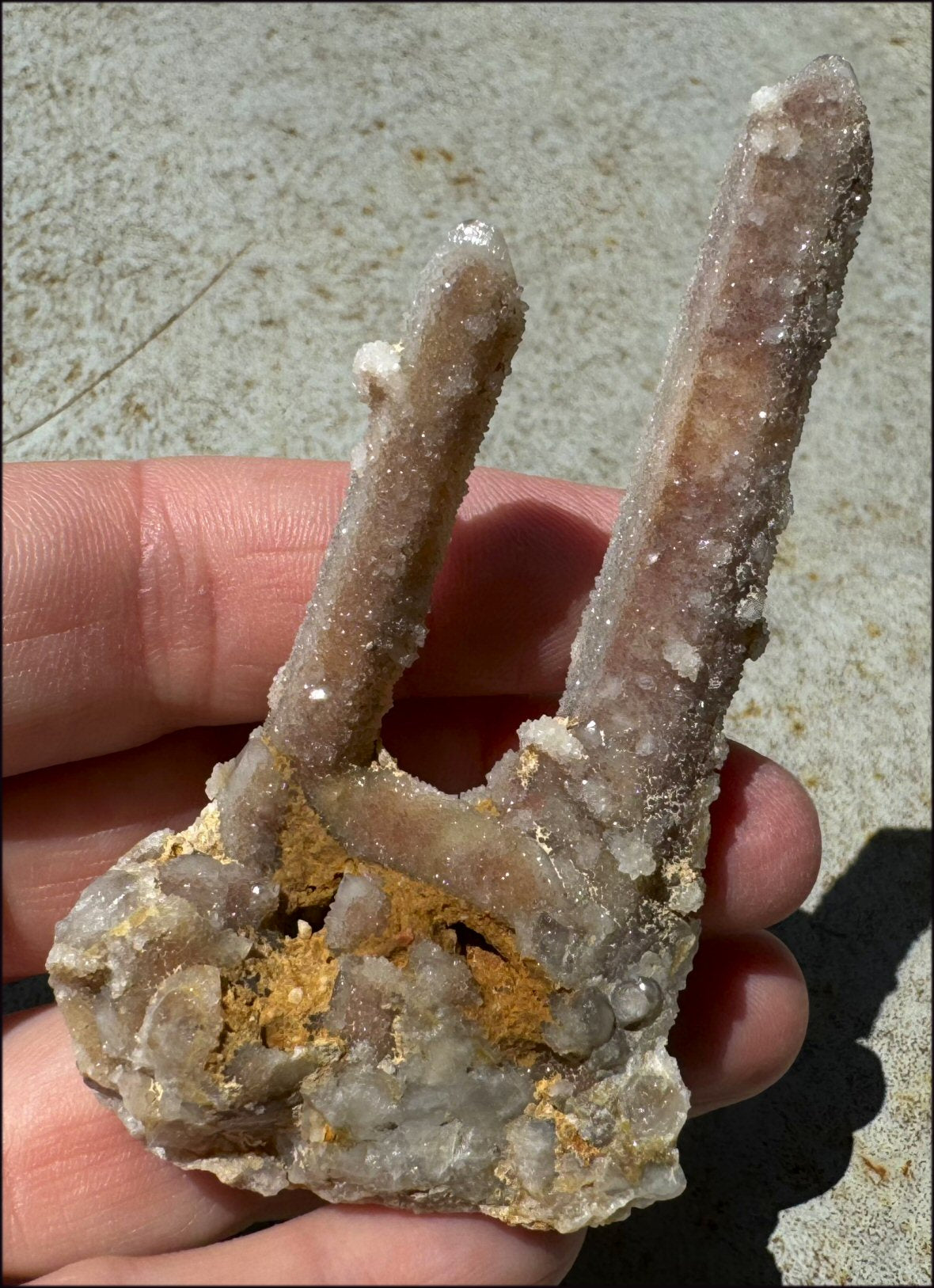 ~Old Stock~ Spirit Quartz Crystal Cluster with Amethyst - with Synergy 20+ yrs