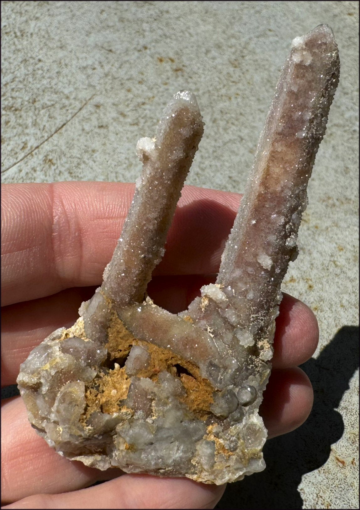 ~Old Stock~ Spirit Quartz Crystal Cluster with Amethyst - with Synergy 20+ yrs