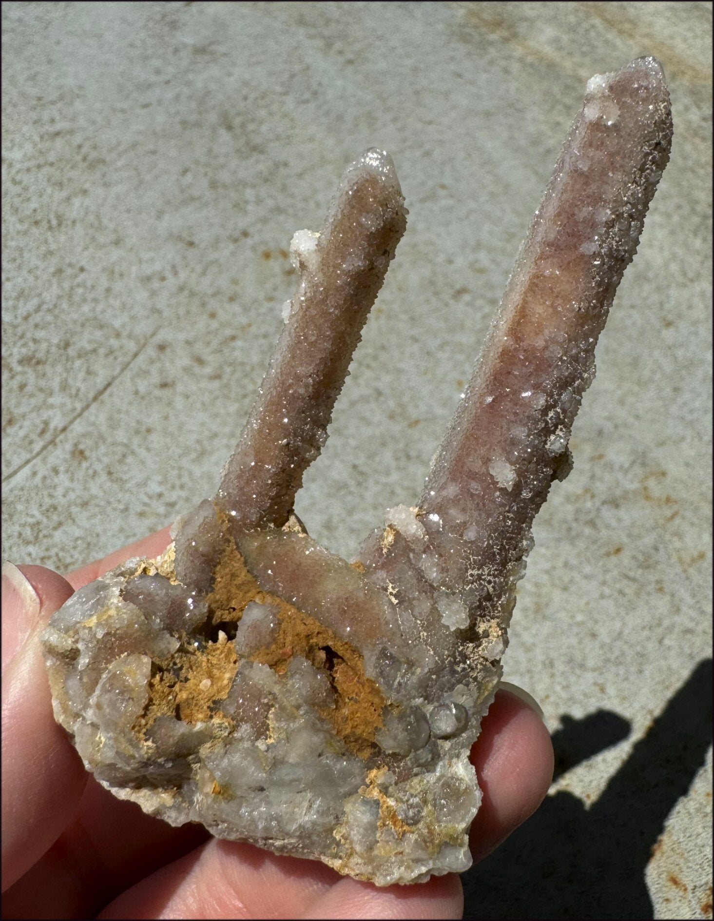 ~Old Stock~ Spirit Quartz Crystal Cluster with Amethyst - with Synergy 20+ yrs