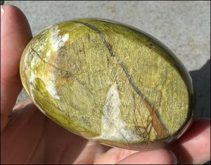 4.5" Madagascar GREEN OPAL Standing Stone with Weird VUGS! -