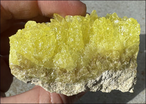 Natural SULFUR Crystal Cluster Specimen - Enhance creativity, Remove negativity