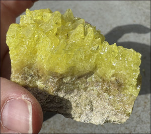 Natural SULFUR Crystal Cluster Specimen - Enhance creativity, Remove negativity