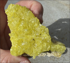 Natural SULFUR Crystal Cluster Specimen - Enhance creativity, Remove negativity