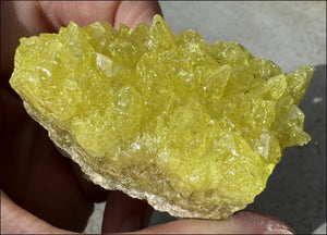 Natural SULFUR Crystal Cluster Specimen - Enhance creativity, Remove negativity