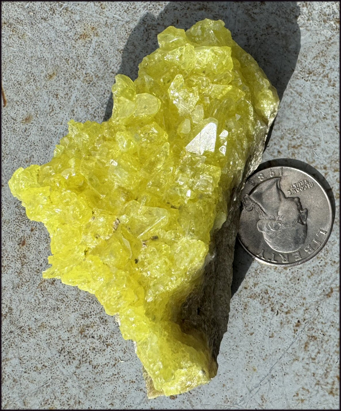 Natural SULFUR Crystal Cluster Specimen - Enhance creativity, Remove negativity