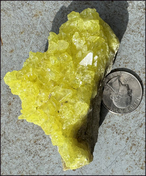 Natural SULFUR Crystal Cluster Specimen - Enhance creativity, Remove negativity