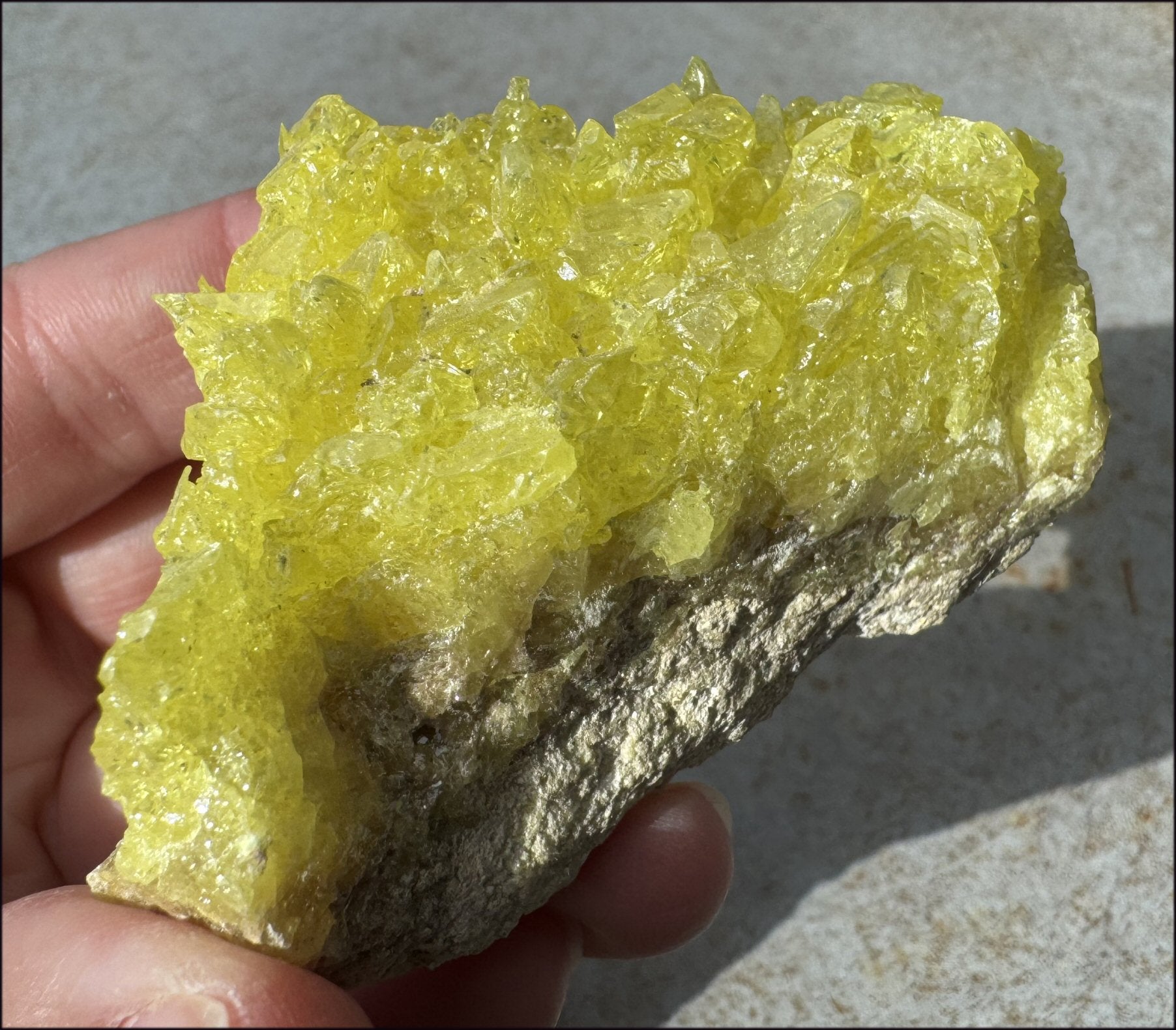 Natural SULFUR Crystal Cluster Specimen - Enhance creativity, Remove negativity