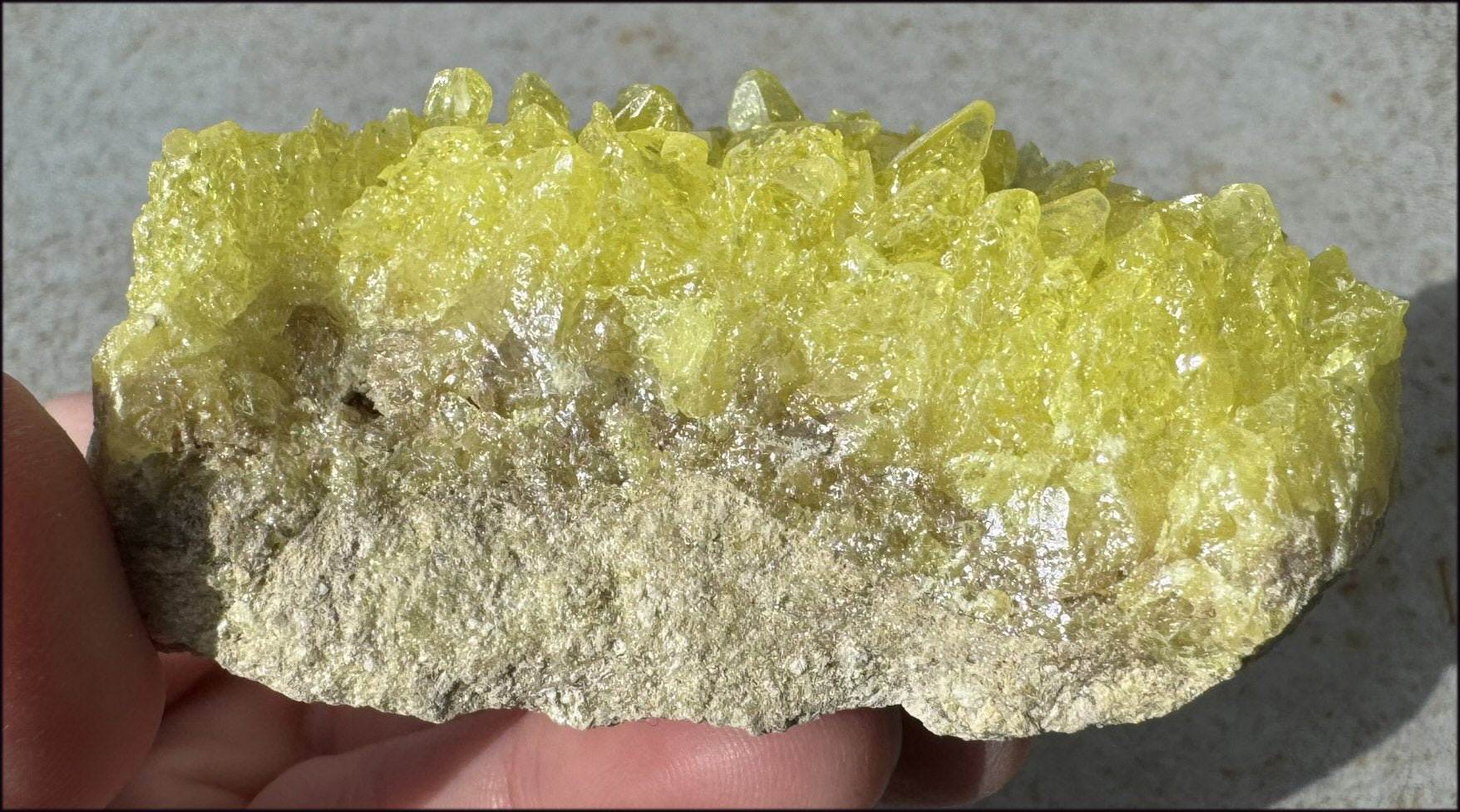 Natural SULFUR Crystal Cluster Specimen - Enhance creativity, Remove negativity