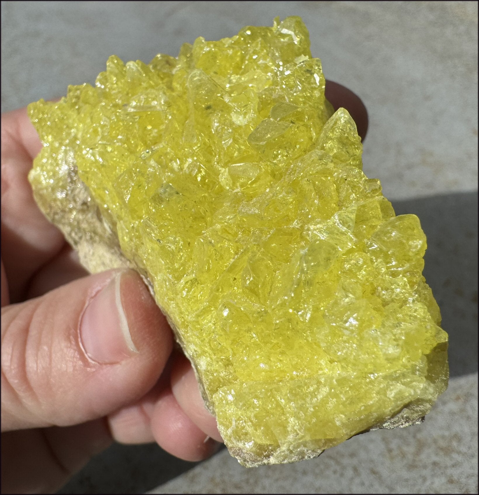 Natural SULFUR Crystal Cluster Specimen - Enhance creativity, Remove negativity