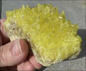 Natural SULFUR Crystal Cluster Specimen - Enhance creativity, Remove negativity