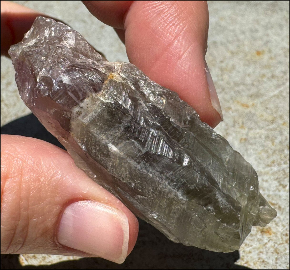 ~RARE~ Old Stock Natural Thunder Bay GREEN AMETHYST Crystal - with Synergy 20+yrs