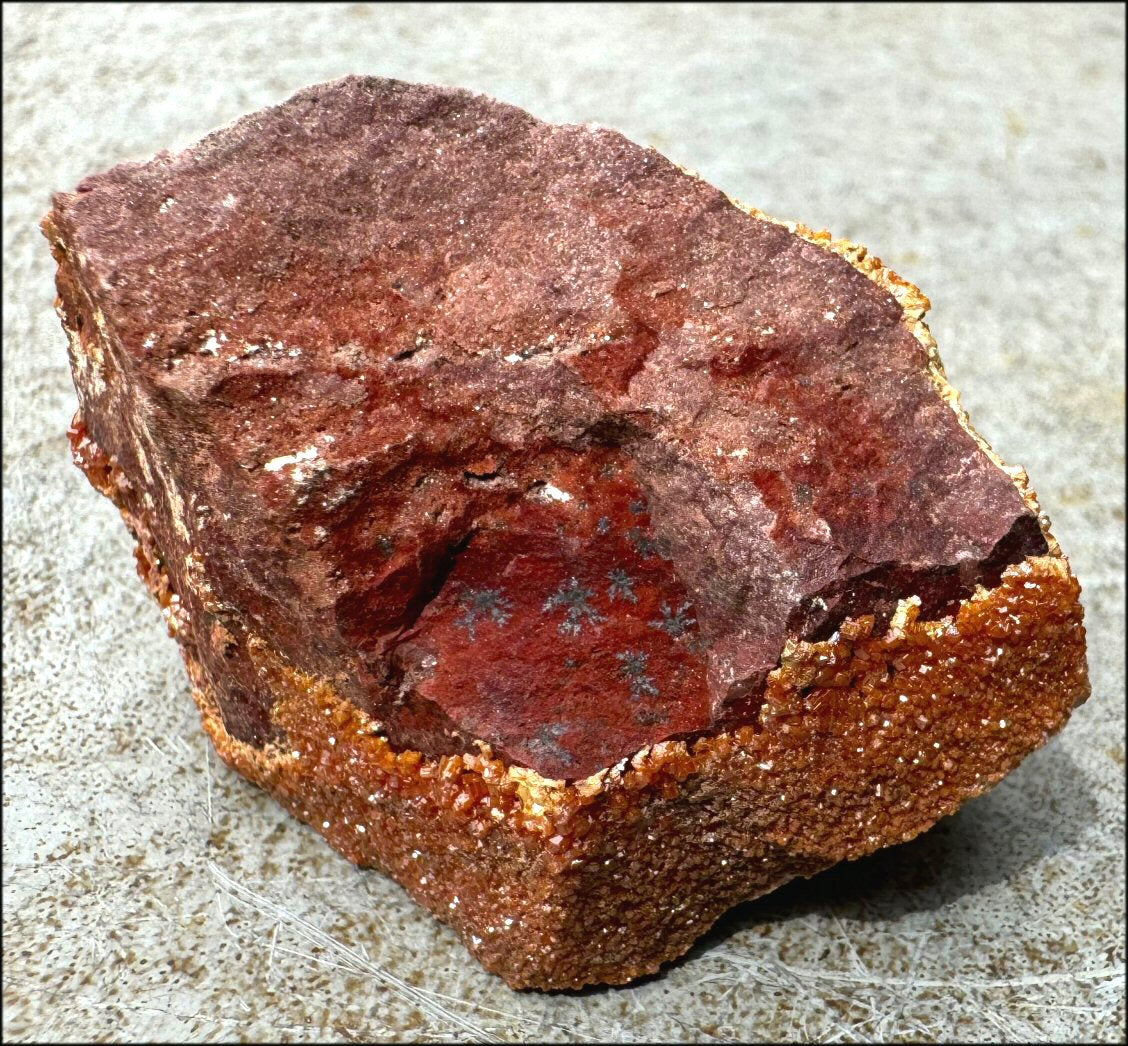 Moroccan VANADINITE Specimen with Cool Dendrites - Root Chakra, Harmony