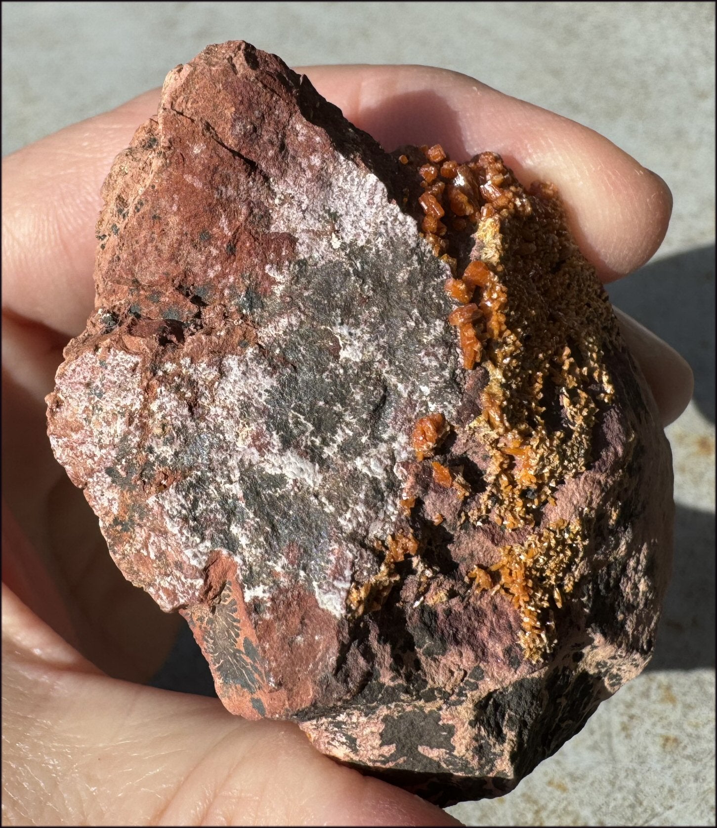 Moroccan VANADINITE Specimen with Cool Dendrites - Root Chakra, Harmony