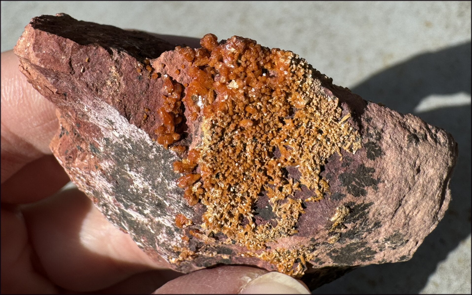 Moroccan VANADINITE Specimen with Cool Dendrites - Root Chakra, Harmony