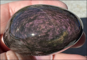 VELVET OBSIDIAN Pocket / Palm Stone with Multi-Colored Shimmer!