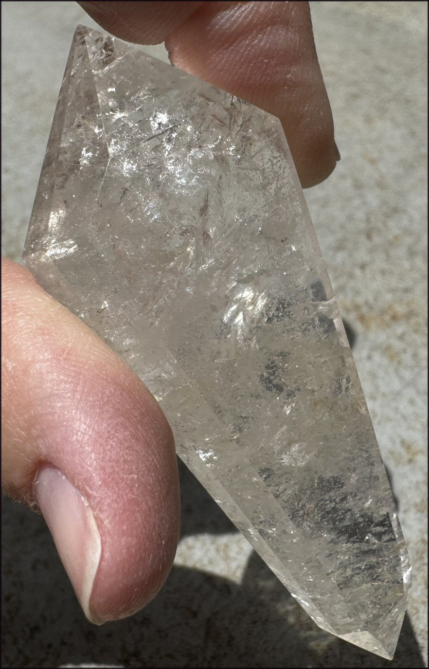 Brazilian QUARTZ Flat Vogel Style Protection Crystal - with Synergy 16+ years