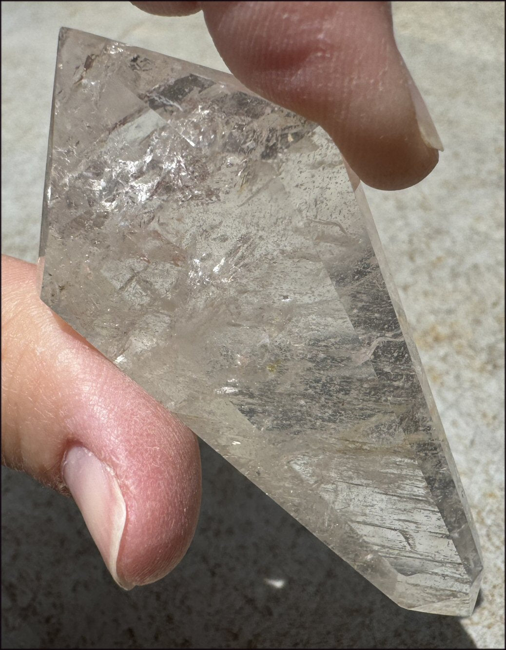 Brazilian QUARTZ Flat Vogel Style Protection Crystal - with Synergy 16+ years