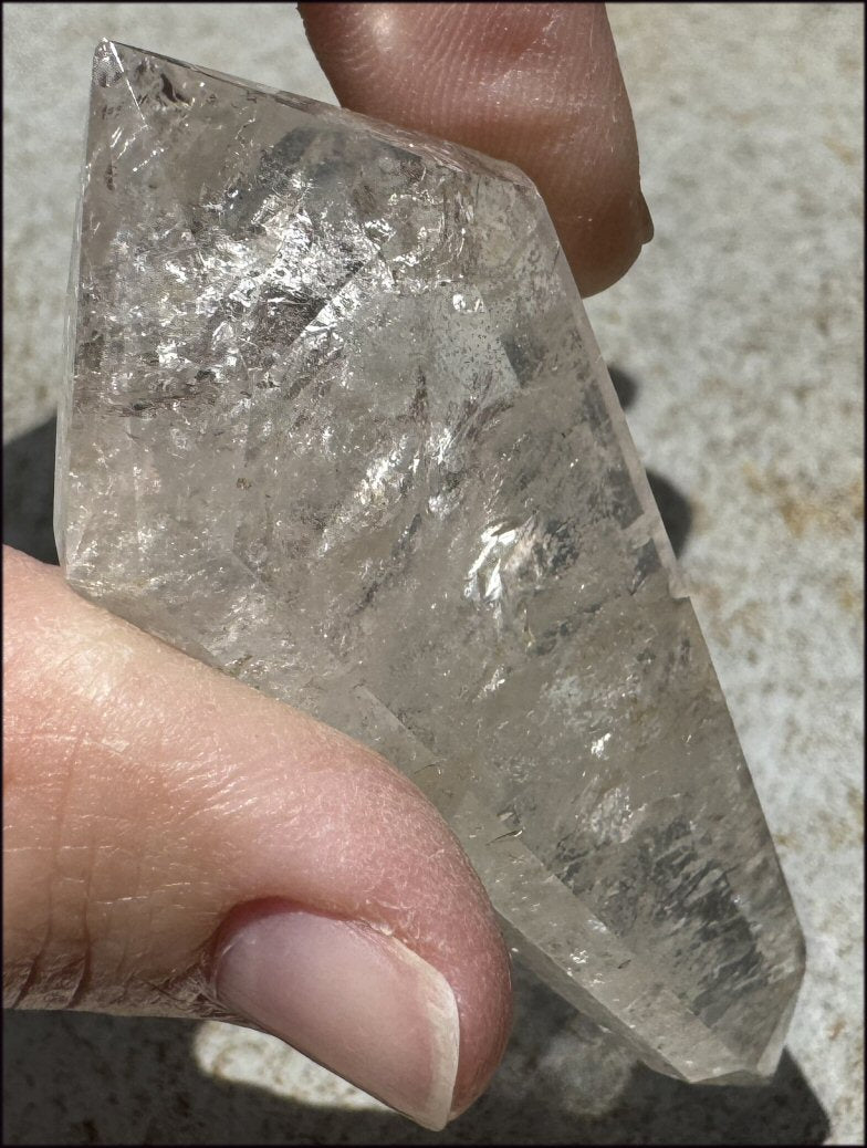 Brazilian QUARTZ Flat Vogel Style Protection Crystal - with Synergy 16+ years