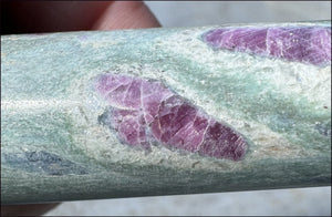 Ruby in Fuchsite Crystal Massage Wand with Blue Kyanite "Halos"