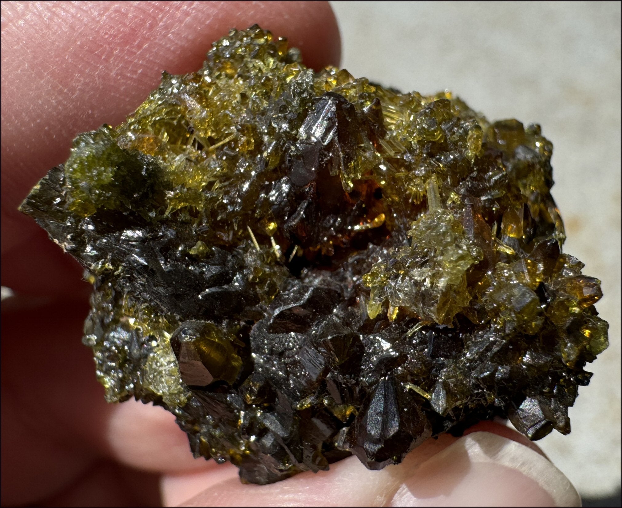 Tri-Color Zincite Crystal Specimen - 2nd Chakra, Creativity - with Synergy 23+ yrs