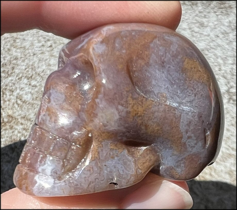 Small RAINBOW JASPER Crystal Skull - Tranquility, Third Chakra