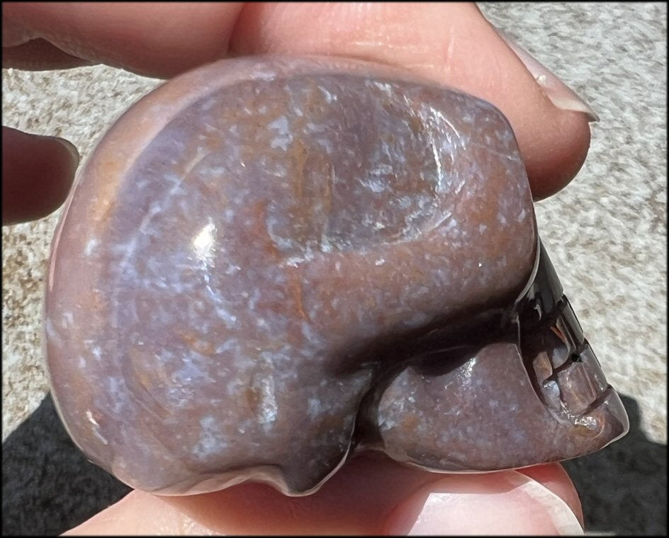 Small RAINBOW JASPER Crystal Skull - Tranquility, Third Chakra