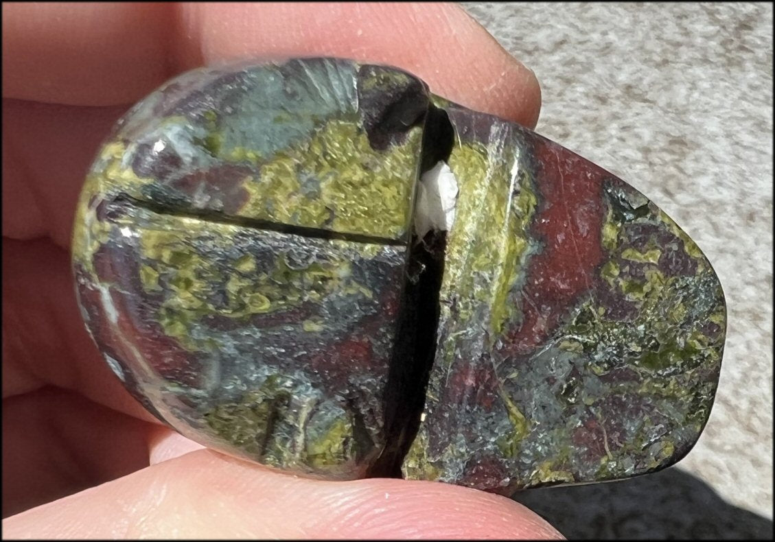 Dragon's Blood Jasper CRYSTAL SKULL - Enhance emotional + Spiritual Growth